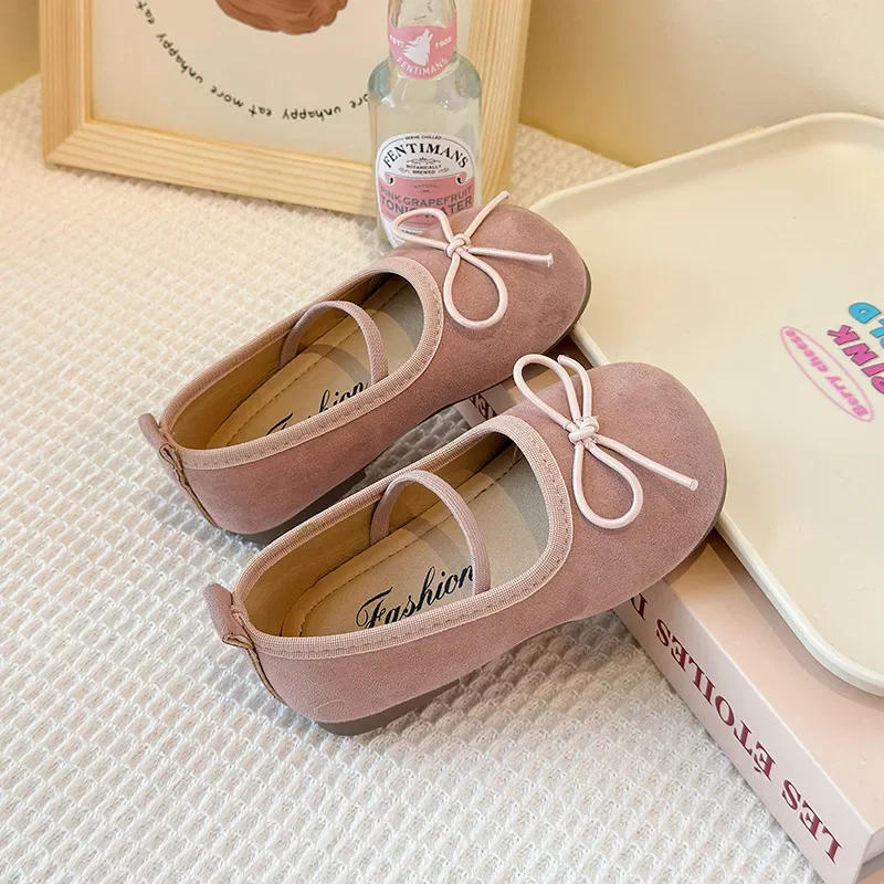 Children Leather Shoes for Girls Spring Fashion Korean Style Soft Anti-slippery Versatile Chic Princess Mary Jane Shoes