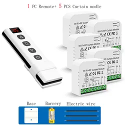 Smart WiFi Blind Curtain Switch with RF Remote Control - 5 receivers 1 remote