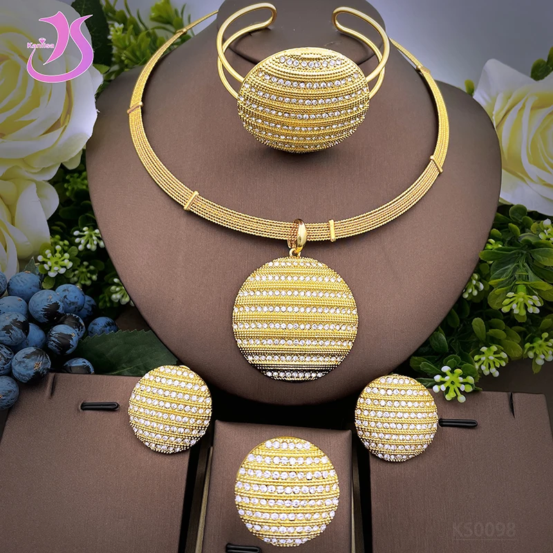 Brazilian Gold Jewelry Jewelry Necklace Sets Gold Accessories Set