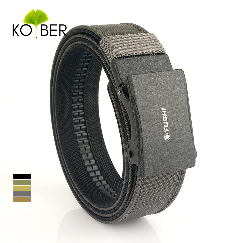 KOLBER Tactical Gun Belt for Men Metal Automatic Buckle Military Belt Thick Nylon IPSC Girdle Male Outdoor Hunting waist belt mens belt nylon belt tactical belt tactical belts toothless automatic buckle belt