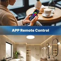 MOES Tuya ZigBee Smart Ceiling LED Light Ambient Lamp Color Temp Tunable RGB Dimming App VoiceControl Work with Alexa GoogleHome 4
