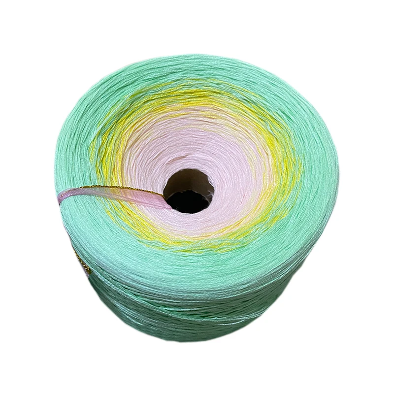 Organic Cotton Cake Line Gradient Color Baby Wool, DIY Handmade Knitting Line, Crochet Line, Shawl Long Skirt Sweater, 300g/Ball 6