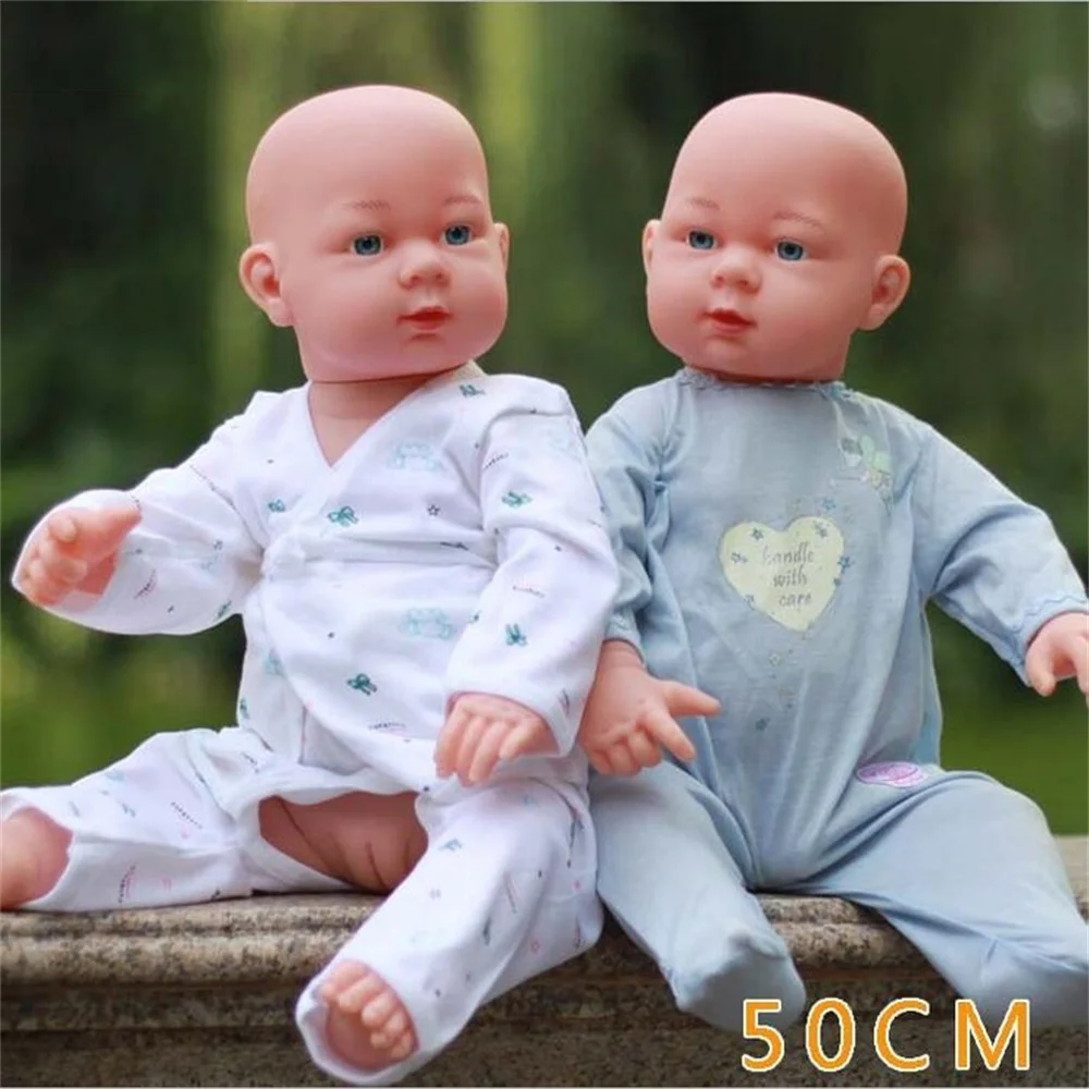 

50cm Plastic Simulation Child Cloth Mannequin Rebirth Dolls Soft Baby Bath Lovely Early Education China Girl Toy B264