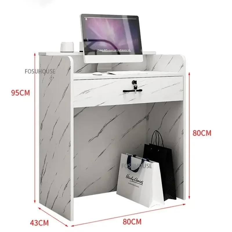 Nordic Clothing Store Beauty Salon Reception Counter Small Shop Cash Register Modern Company Reception Desks Consultation Desk
