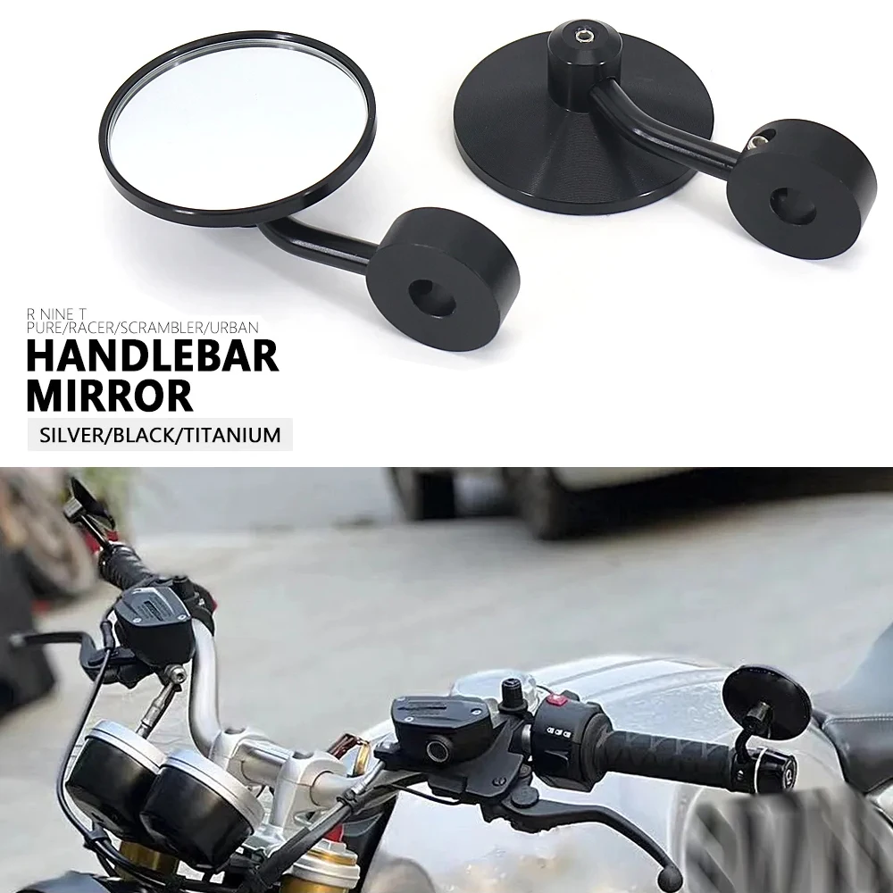 

Motorcycle Mirror Aluminum Handle Bar End Rearview Side Mirrors Accessories For BMW RNINET RnineT R NineT R NINE T NINET R9T