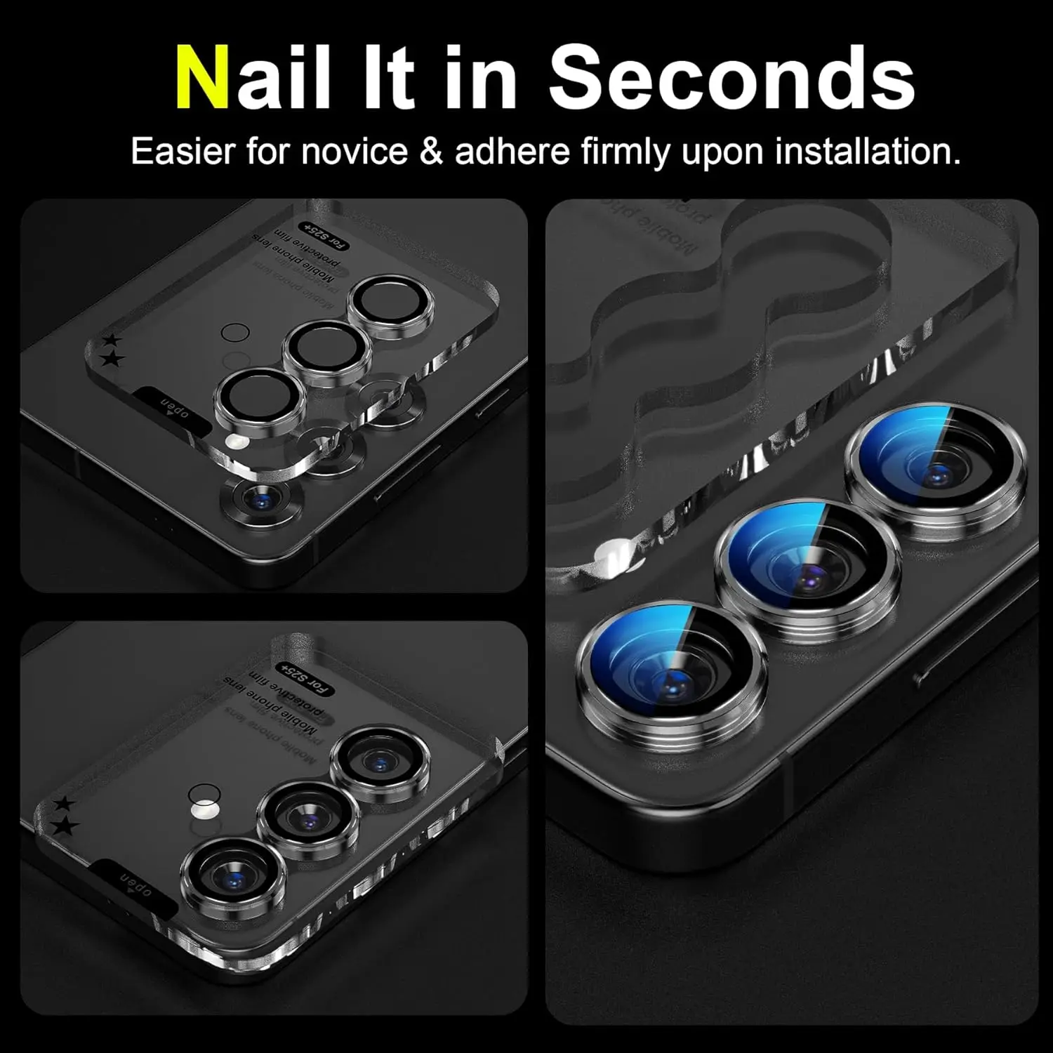 Ultra Clarity Tempered Glass Camera Lens Protector - Premium Accessory