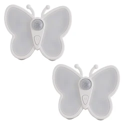 Illuminate Butterfly Motion Sensor LED Night Light - Rechargeable Under Cabinet Lighting (2PCS Butterfly Light)