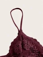 Haut court sexy en dentelle contrastante avec nœud sur le devant pour femme, collection été 2024, style grunge punk Y2K, t-shirt froncé moulant dos nu 3