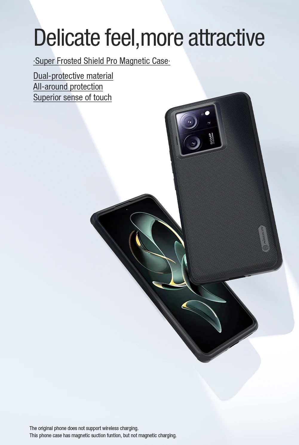 Per Redmi K60 Ultra/Xiaomi Mi 13T Pro Nillkin Super Glassato Shield Pro Custodia Protettiva Magnetica