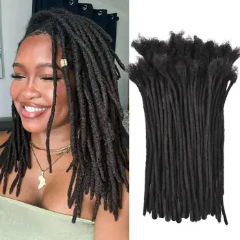 Teresa Dreadlock Extensions Synthetic Hair 10-18 Inch 0.8cm Width Locs Extension Synthetic Hair 15-45 Strands Full Extensions 1