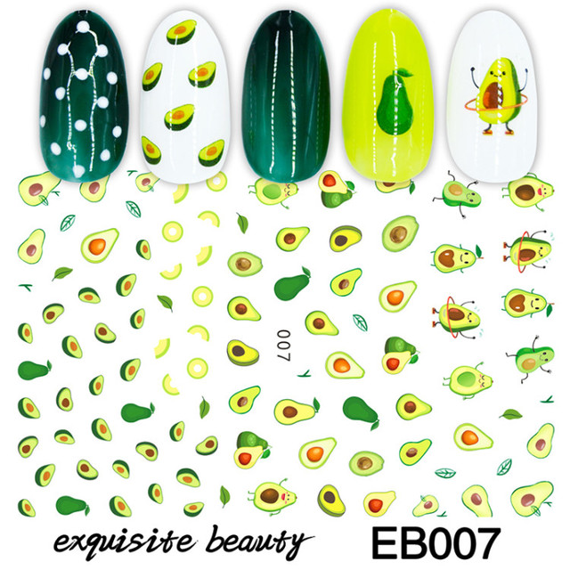 Stickers for Nails Summer Fashion Sticker Sweet Fruit Cherry Design Nail Art Decorations  Foil Wrap Manicure Accessories