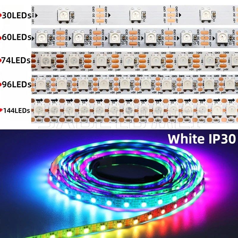 Branco Pcb Ws2812b 5050 Ws2812b 30 60 branco pcb ws2812b 5050 ws2812b 30 60 02