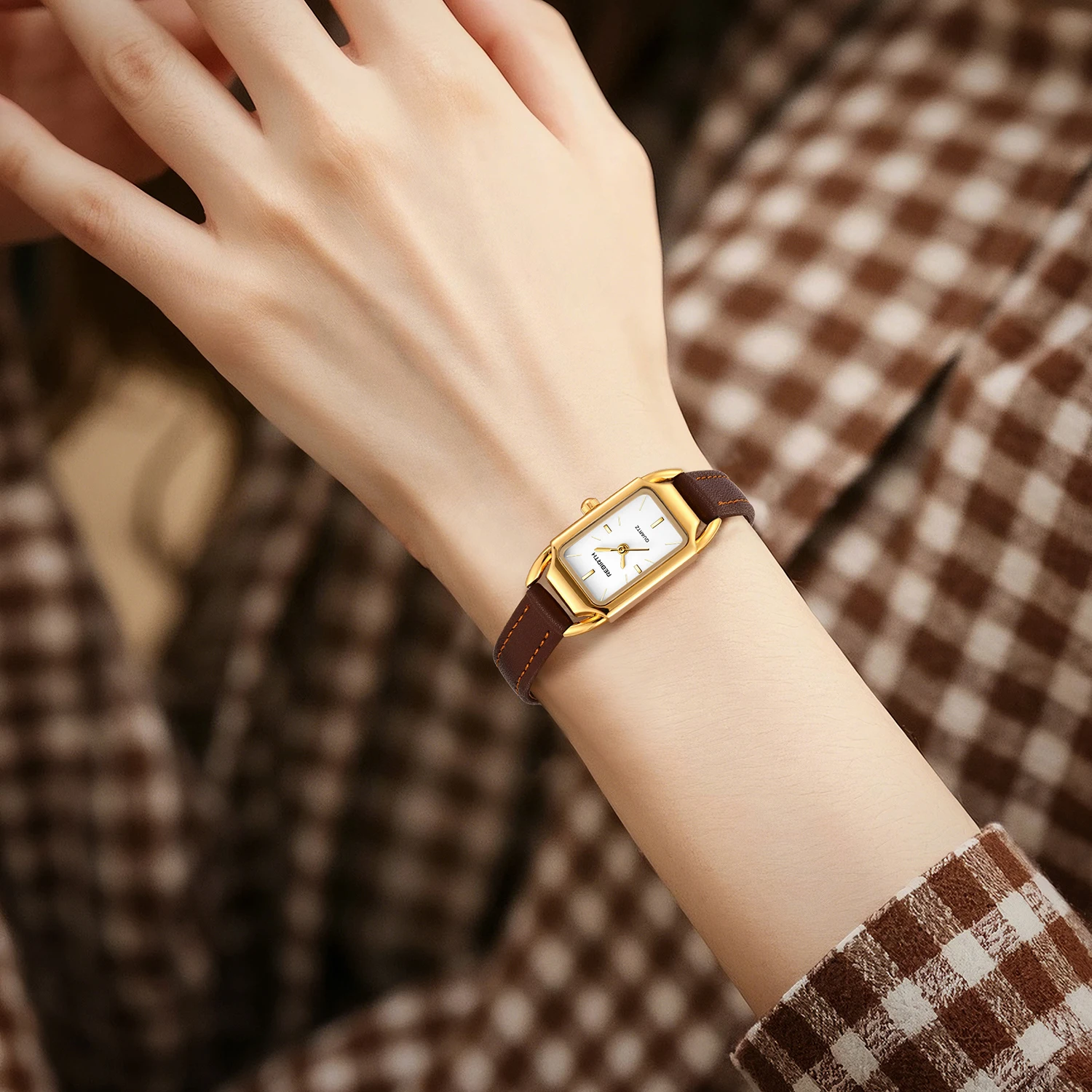 Ladies Belt Retro Casual Quartz Watch Suitable for Daily Wear