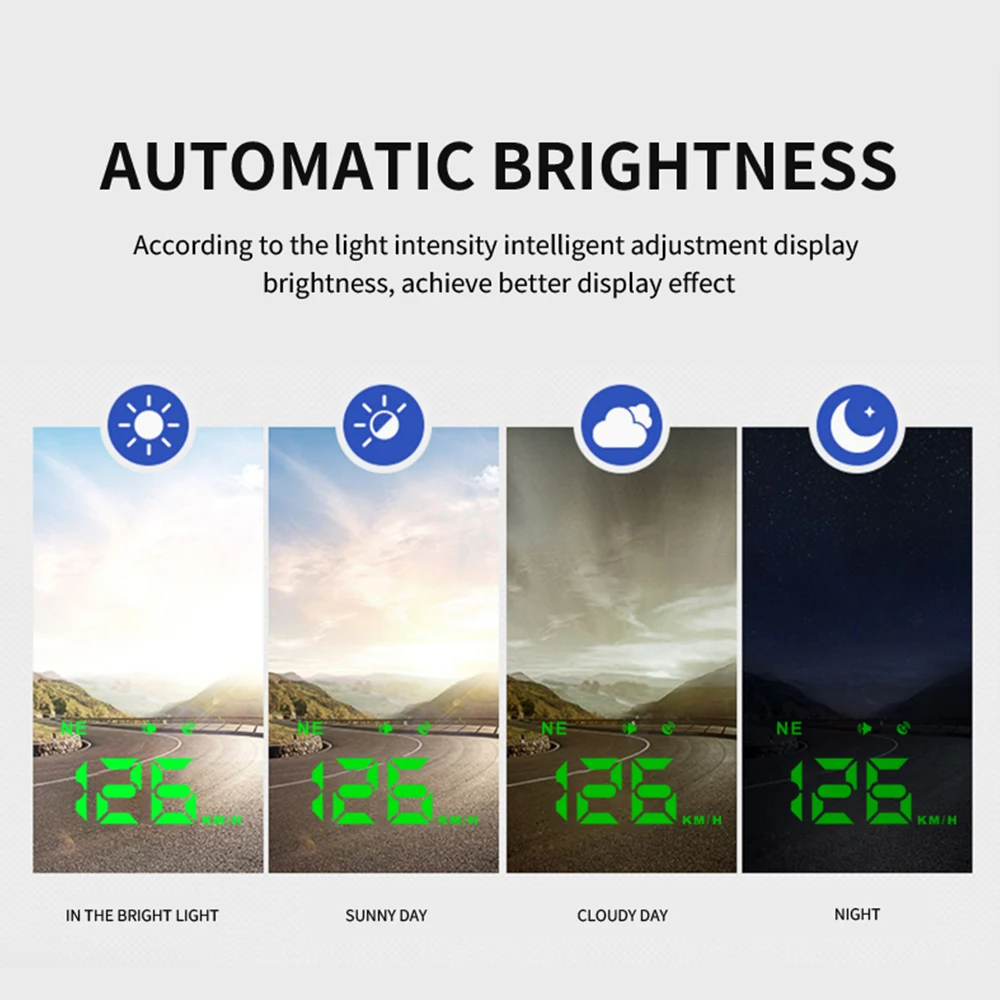 Head Up Display KWHUD Car HUD GPS Universal Digital Speedometer Windshield Projector For All Cars