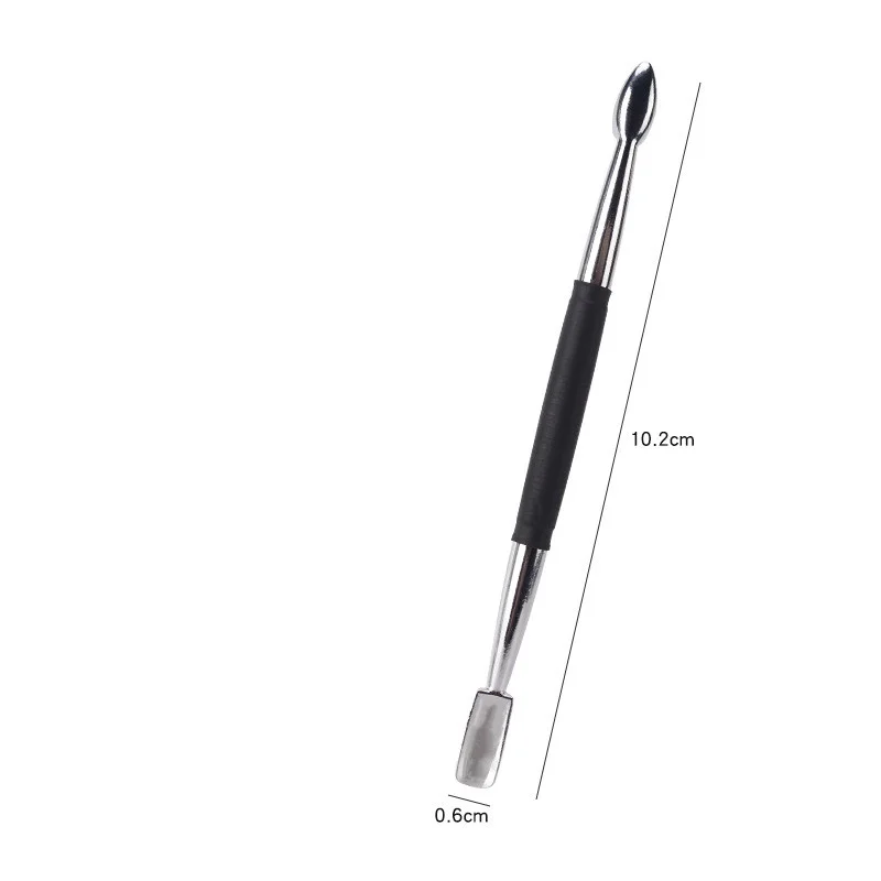 Nail Double-Headed Dead Skin Remover Fork Push Cuticle Push Stainless Steel UV Gel Polish Scraper Anti-skid Handle Nail Cuticle