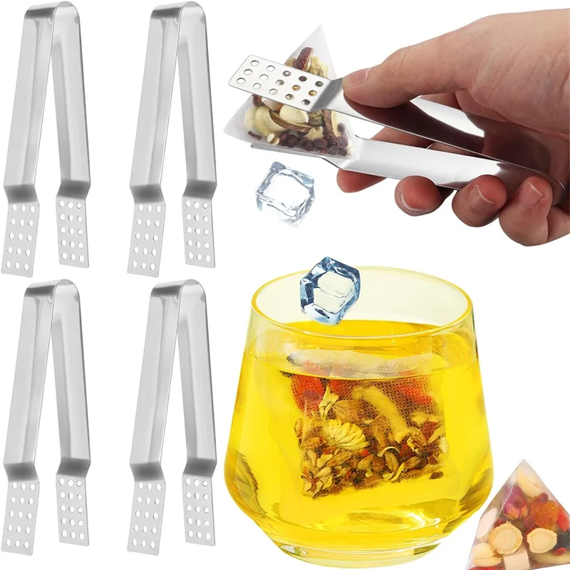 Alloy Steel Tea Bag Clip Teabag Squeezer Holder Heat Resistant Food Tong Squeezer Tea Bag Clamp Supplies