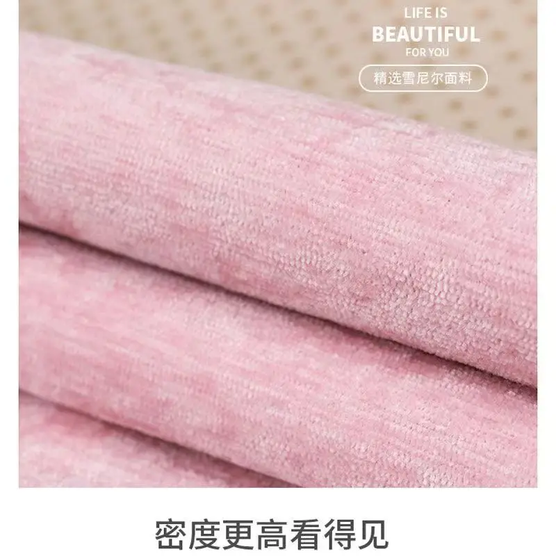 Nordic Chenille Jacquard Sofa Cushion Pink Sofa Cover for Living Room 1/2/3/4 Seater Couch Cover L-shaped Corner Sofa Cover 4