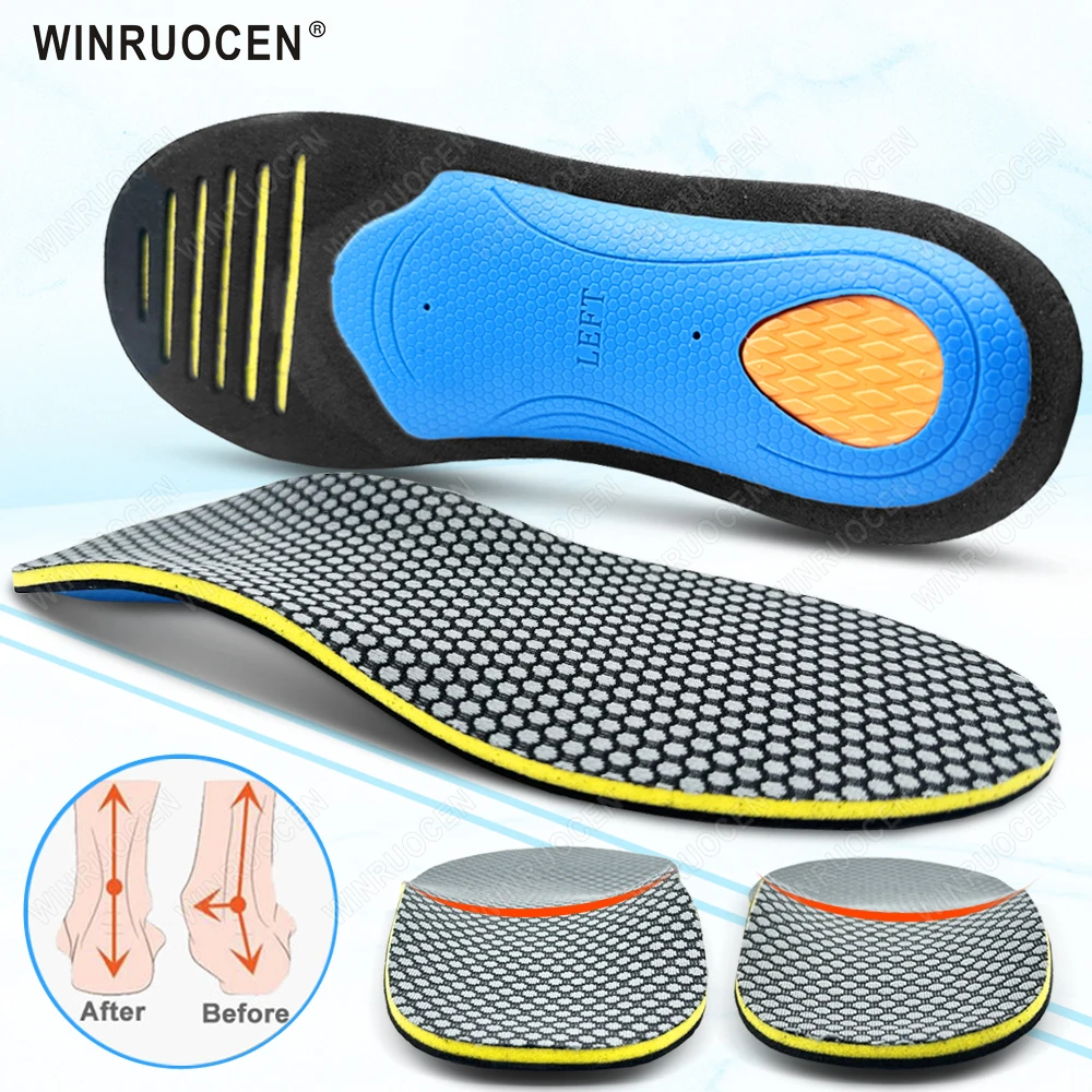 

X/O Type Leg Orthopedic Insoles Orthotics Flat Foot Health Sole Sports Shoes Insert Arch Support Pad for Plantar Fasciitis Feet