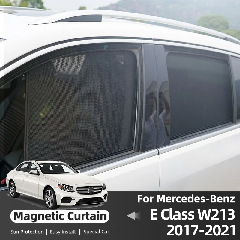 

For Mercedes Benz E Class W213 2017-2023 Car Sunshade Front Windshield Cover Frame Curtain Rear Side Window Sun Shades Visor