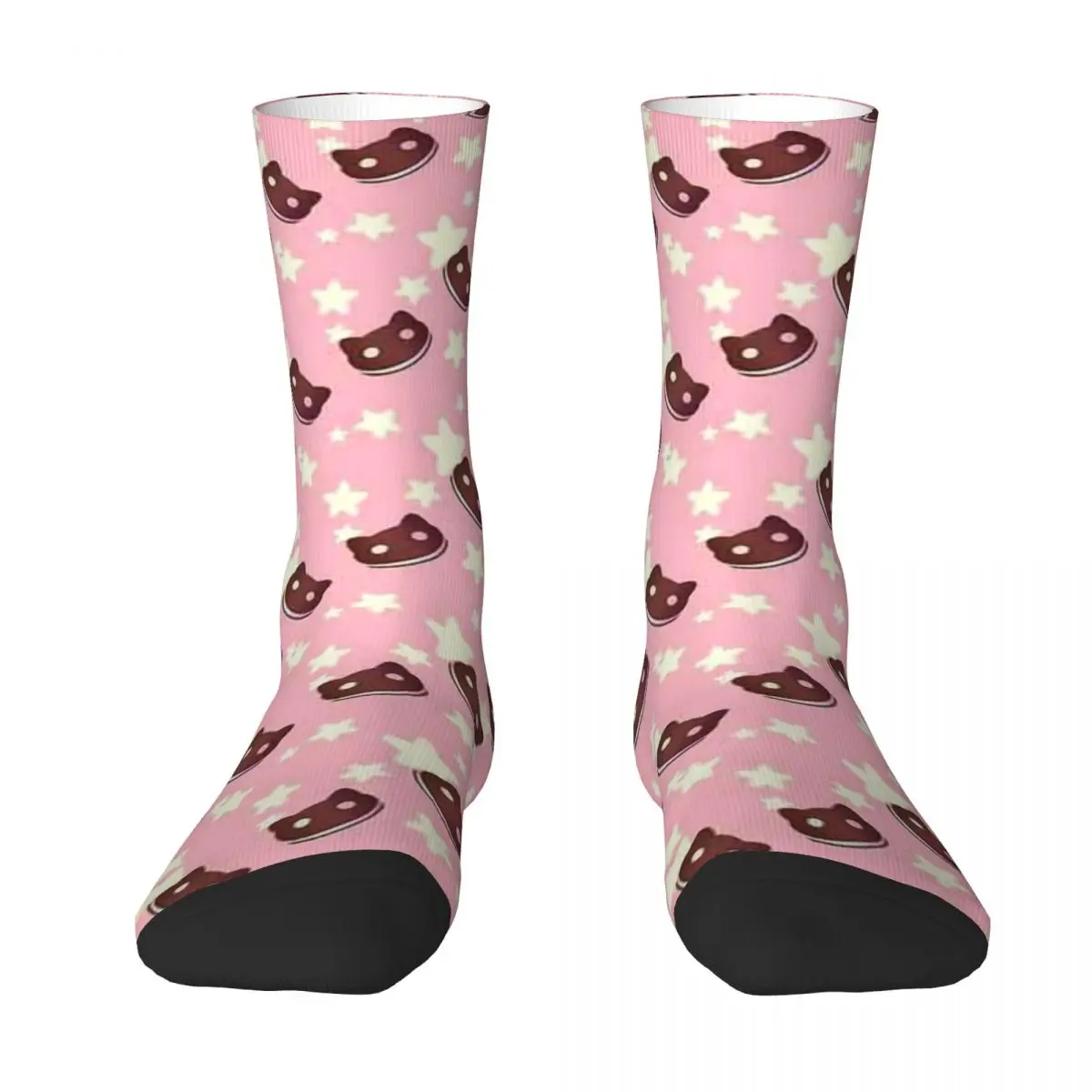 

Cookie Cat Socks Harajuku Sweat Absorbing Stockings All Season Long Socks Accessories for Unisex Birthday Present