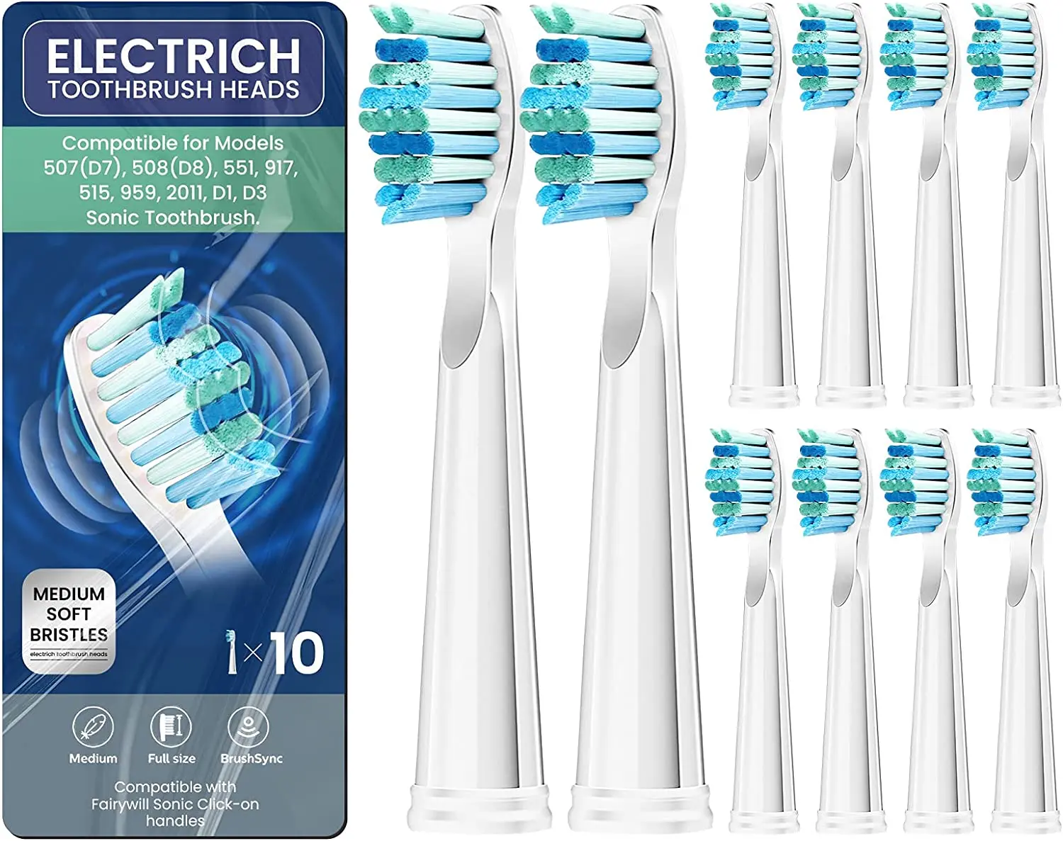 High-Quality Toothbrush Replacement Heads - Teeth Whitening Care, Available in 5/10/20 Pcs