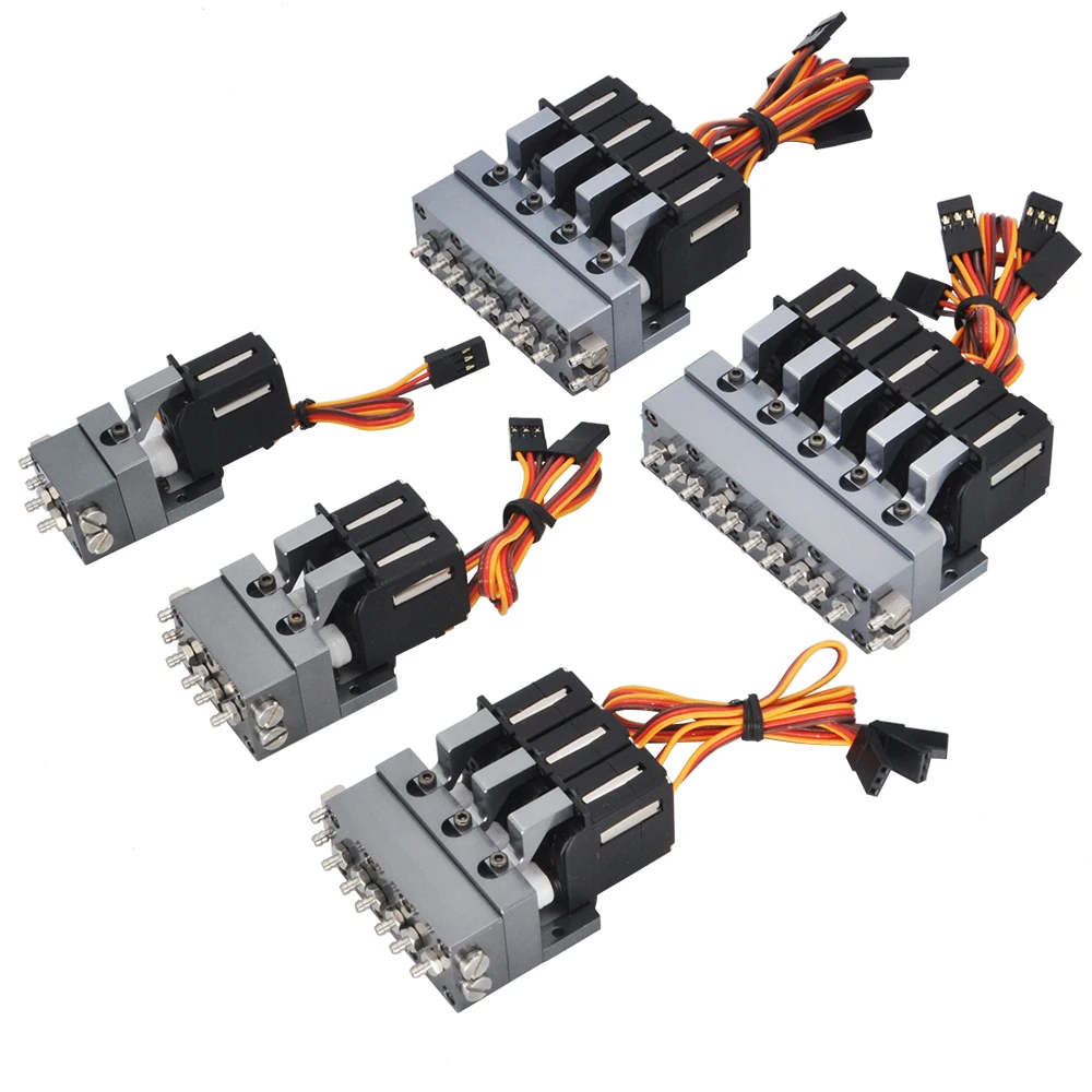 Mini Blocco Valvola Idraulica 1/2/3/4/5Ch Per Doppio E E010-003 Ec160E Huina Kabolite K336Gc 1580 K961S 1/14 Parti Dell'Escavatore Rc