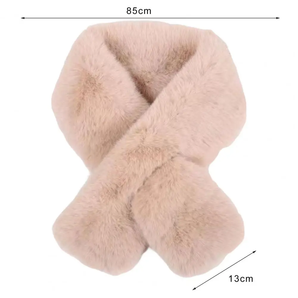 Beautiful Women Scarf Anti-fade Cross Scarf Thickened Fall Winter Ladies Cross Wrap Scarf  Cold Resistant