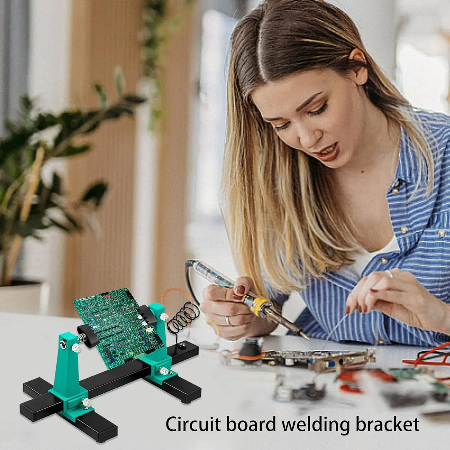 Circuit Board Fixture Adjustable 360&deg; Rotation MainBoard Clamp Soldering Iron