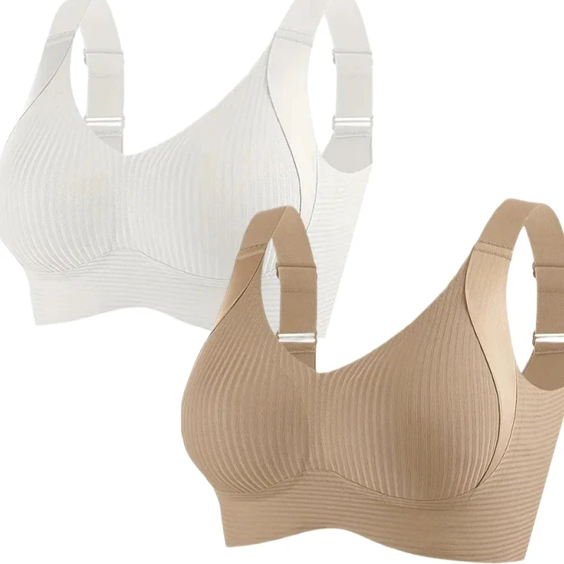 2PCS Large Size Minimizer Bras for Women Lift Support Wire-Free Seamless Comfort Make Large Bust Look Smaller & Anti-Sagging