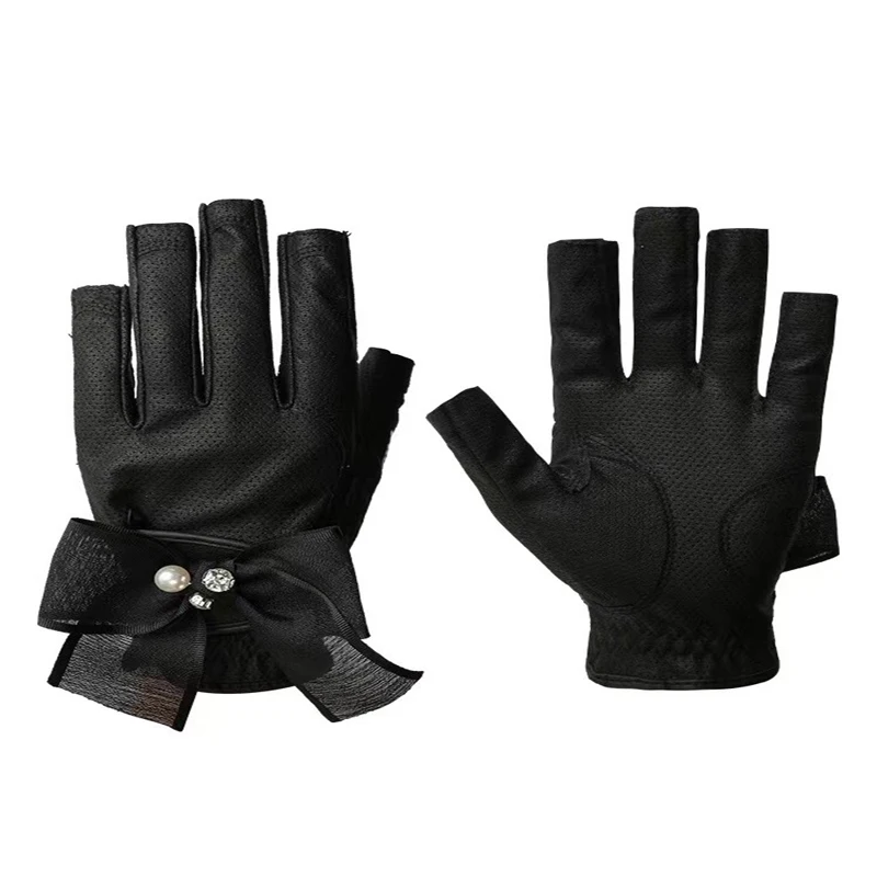 Golf Gloves Golf Glove Open-fingered Lady's Golf Glove Both Hands Fashion Breathable Wear-resistant Golf Supplies