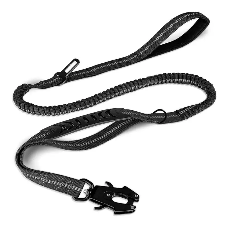 Durable Reflective Dog Leash with Dual Padded Handles for Comfortable Control