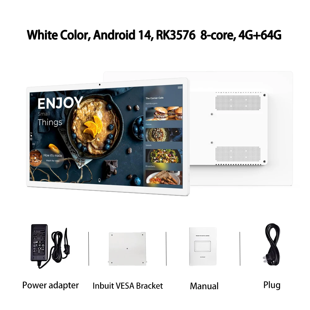 Thin Edge Android 14 Tablet POE 15.6 inch Wall mount Touch Screen