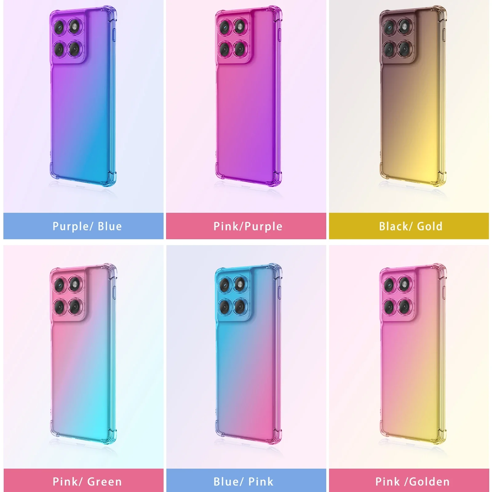 Shockproof Gradient TPU Protective Cover - Four-Corners Design
