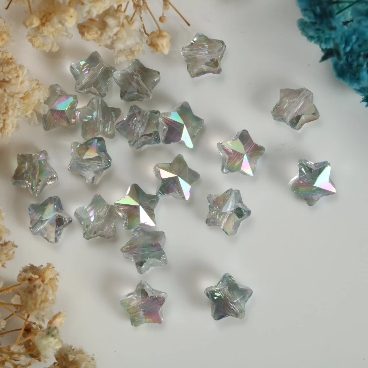 Sparkling Star Glass Beads