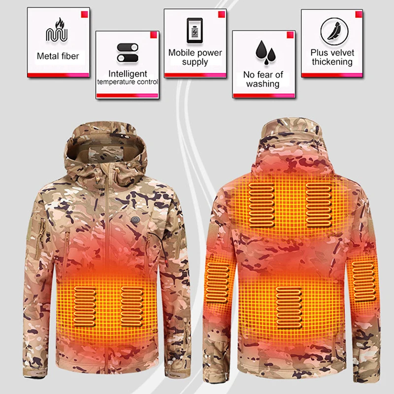 Lightweight thermal hooded jacket.