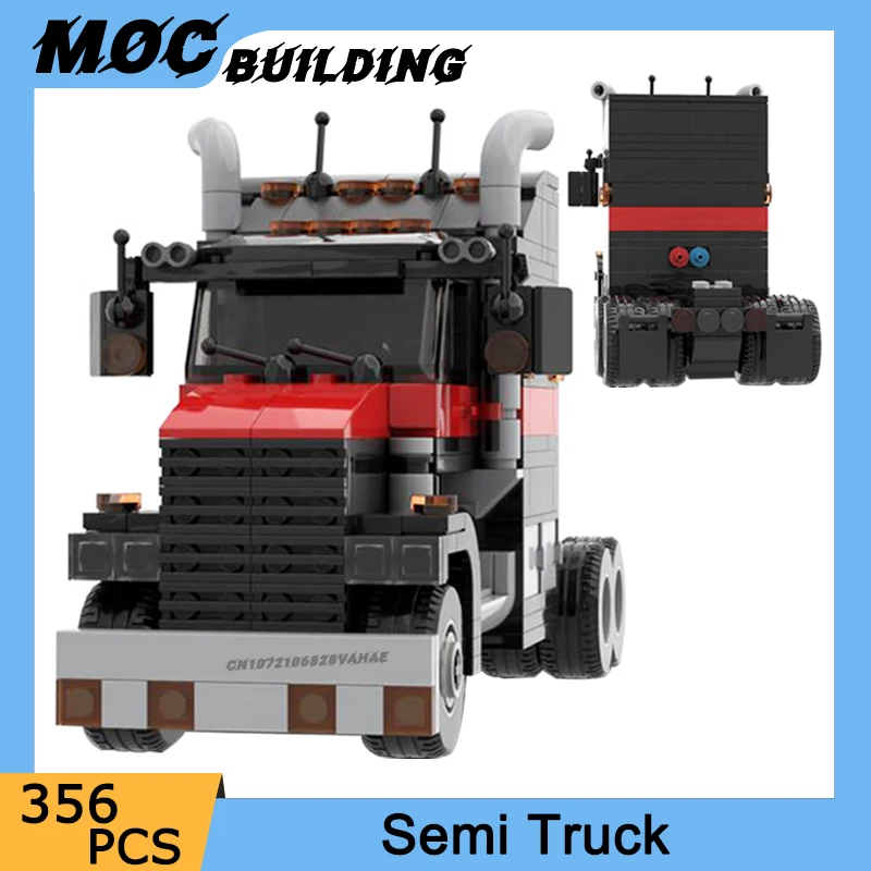 

MOC City Transport Vehicle Semi Truck Model Building Blocks DIY Assemble Creative Toys Car Bricks Collection Display Boys Gifts