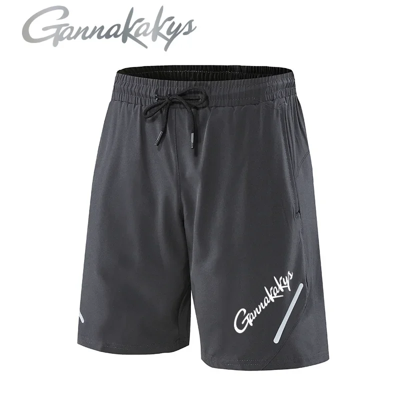 Summer Men's Fishing Shorts Hiking Training Sports Elastic Shorts Fitness Breathable Running Travel