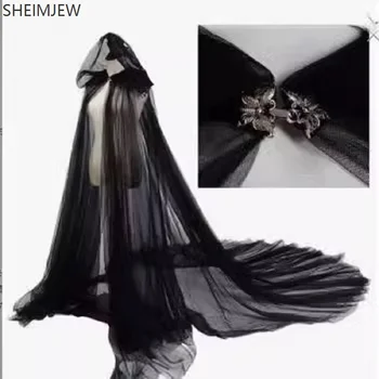 Scialle medievale per uomini e donne adulto punk gotico fata elfo strega matrimonio Wicca mantello con cappuccio gioco di ruolo di Halloween costume da vampiro