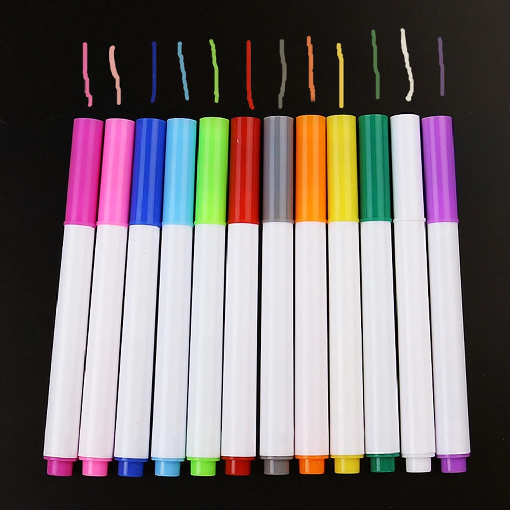 24 Pcs Colour Pencil Water-soluble Chalk Teaching Chalkboard Dustless Erasable Solid
