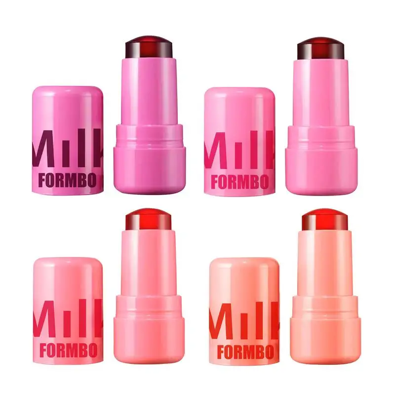 Milk Jelly Blush Jelly Lipstick Rouge Blusher Cooling Water Tint Blusher Lip Gloss Eye Cheek Moisturizing Contour Stick