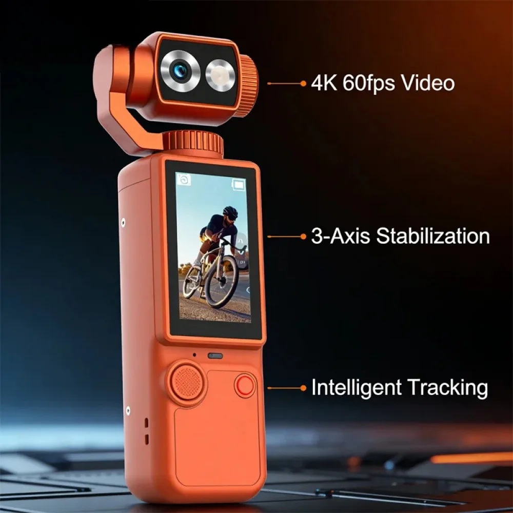 Gimbal Caméra 1080p/4K avec 32GB ou Sans Carte - Stabilisateur