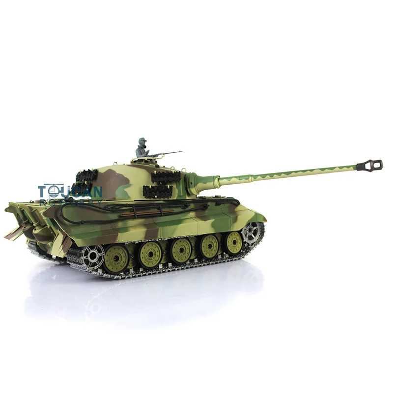 HENG LONG 1/16 7.0 Upgraded King Tiger RC Tank 3888A 360° Turret Barrel Recoil Remote Control Car For Outdoor Gifts TH17526 5