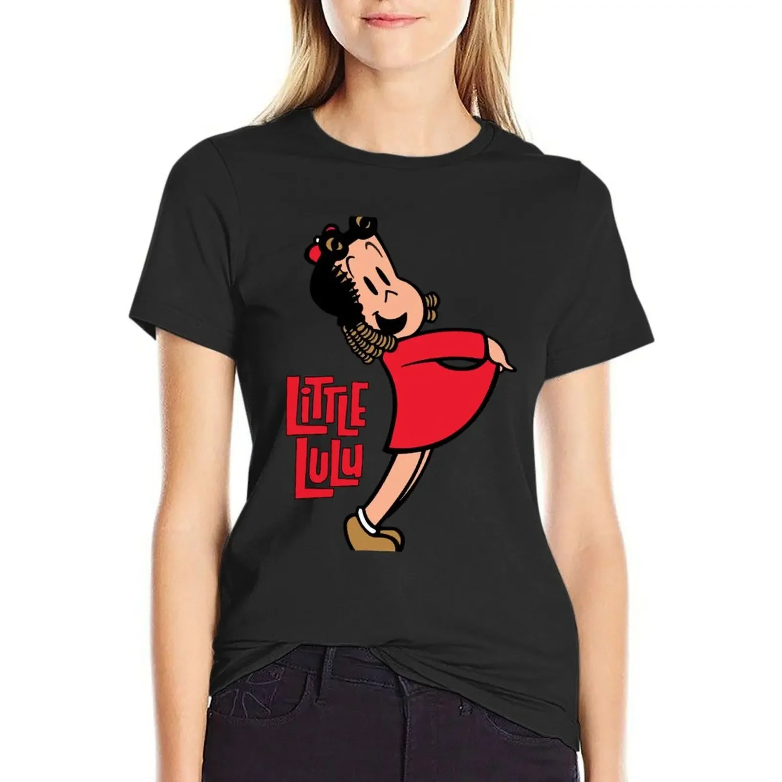 

Little Lulu with Text T-shirt plus size tops Aesthetic clothing Woman fashion