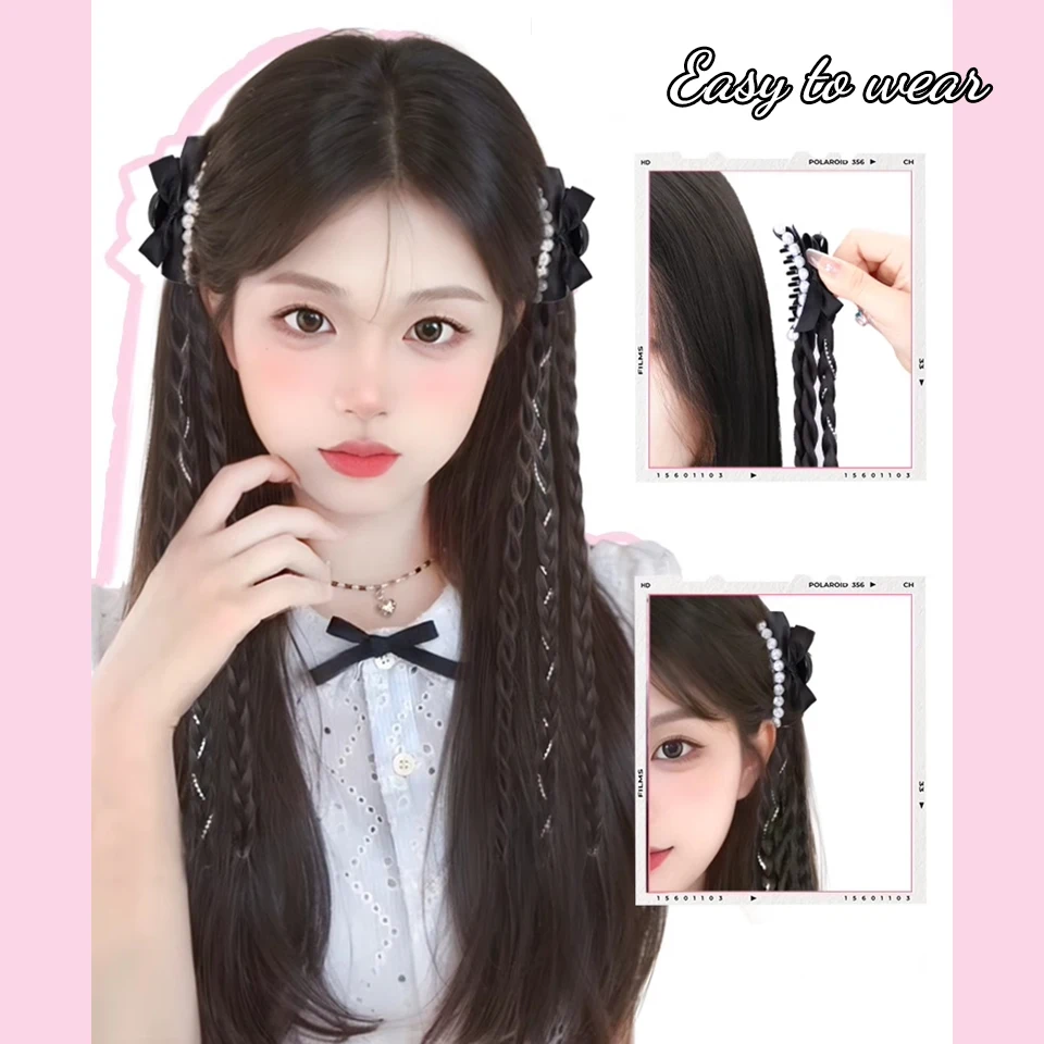 Synthetic Hair Double Braid Headband for Women