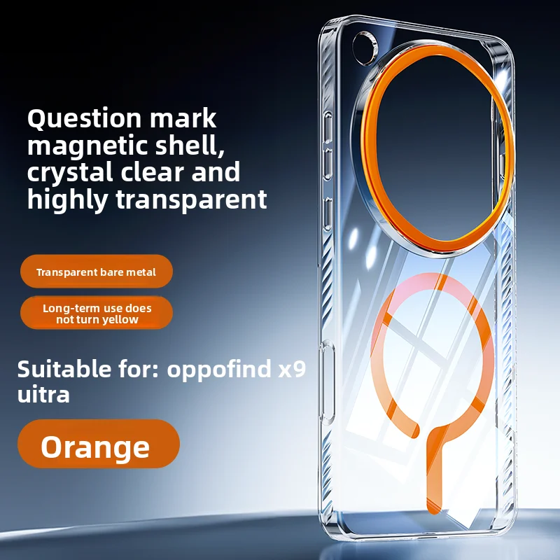 Enhanced Transparent Magnetic Wireless Charging Protective Back Cover Case