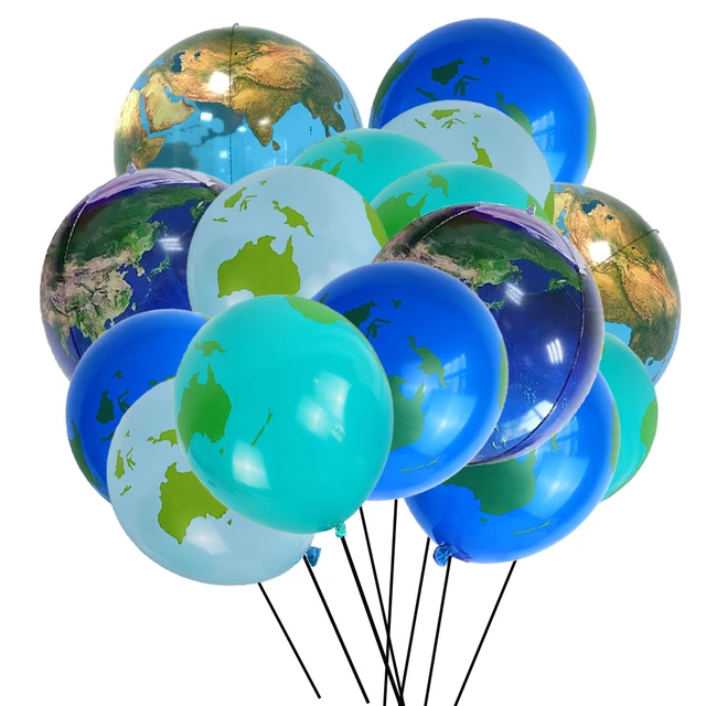 Palloncini della terra da 22 pollici palloncino del pianeta mappa del mondo  globale palloncino in lattice per tema di viaggio tema spaziale festa di  compleanno Supplie ritiro - AliExpress