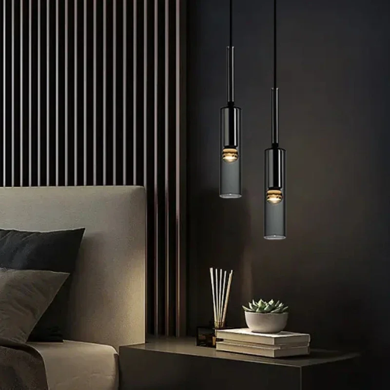 Nordic Minimalist Ceiling Glass LED Chandelier Living Room Bar Counter Bedroom Bedside Pendant Lamp Home Decor Lighting Fixtures