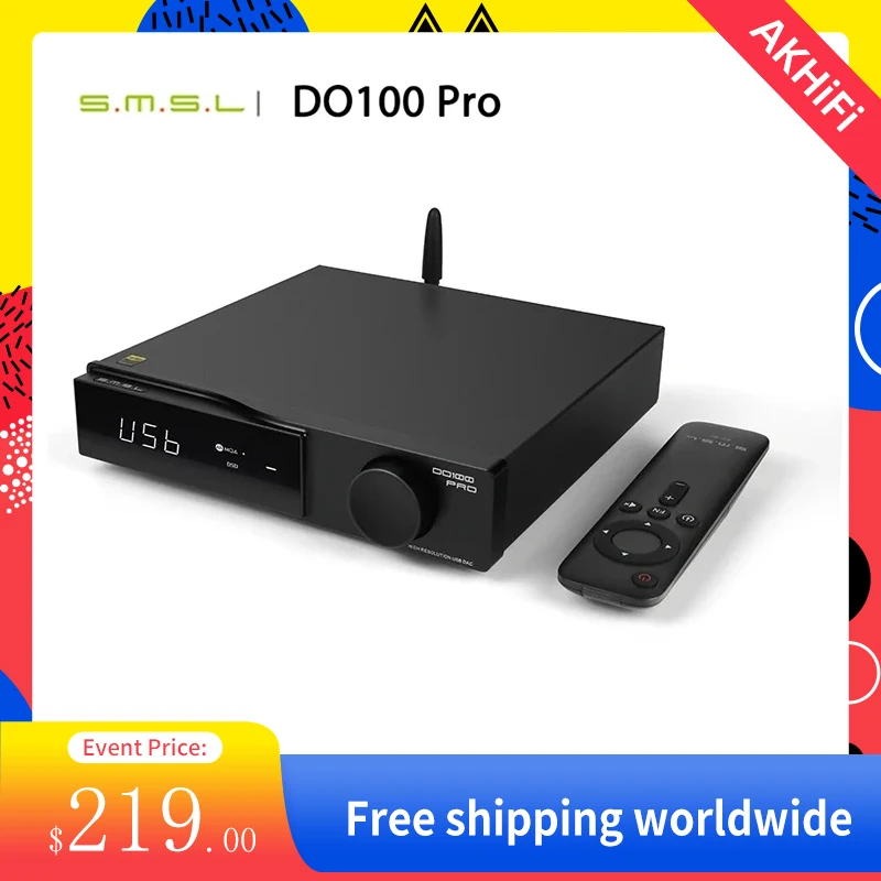 

ЦАП SMSL DO100 Pro с поддержкой Bluetooth 5,1, DSD512, OPA1612