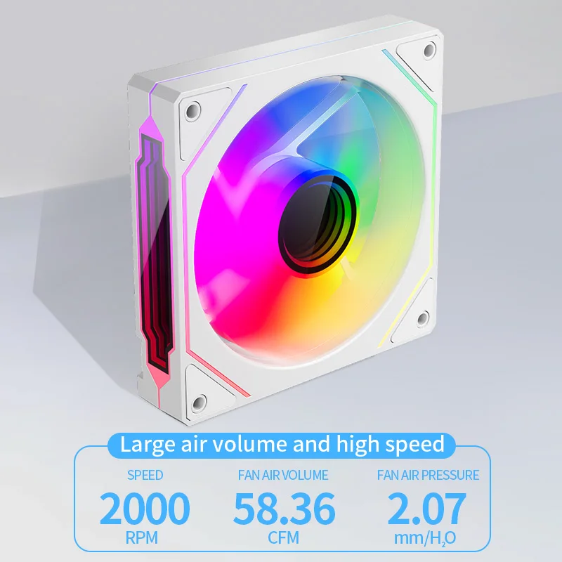 Teucer-espelho Infinito Ventilador para pc 4pro Refrigerador de Água Pwm Ventilador de Refrigeração Cpu Espaço Ilimitado Controlo Remoto 120 mm - Imagem 6