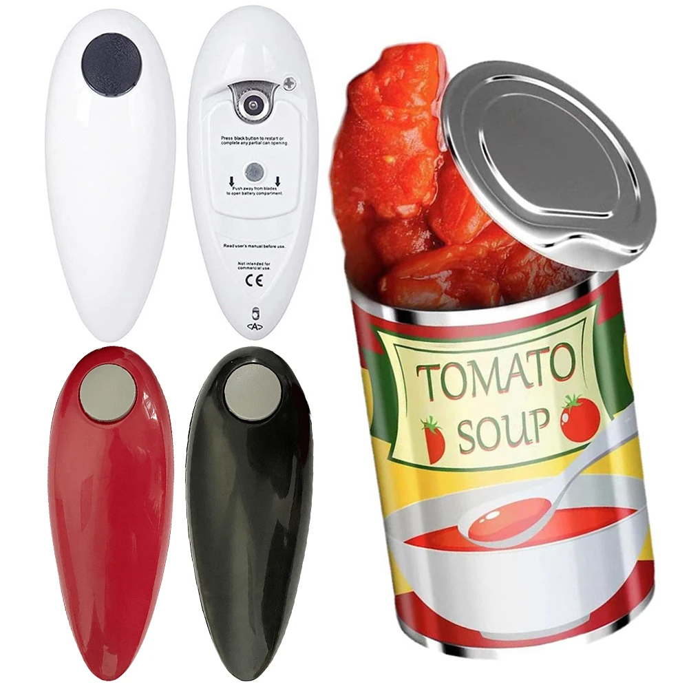 Electric Can Opener Hands Free Bottle Opener Smooth Edge Tin Battery Operated For All Kinds Of Jars can opener bottle opener kitchen tools multifunctional tool